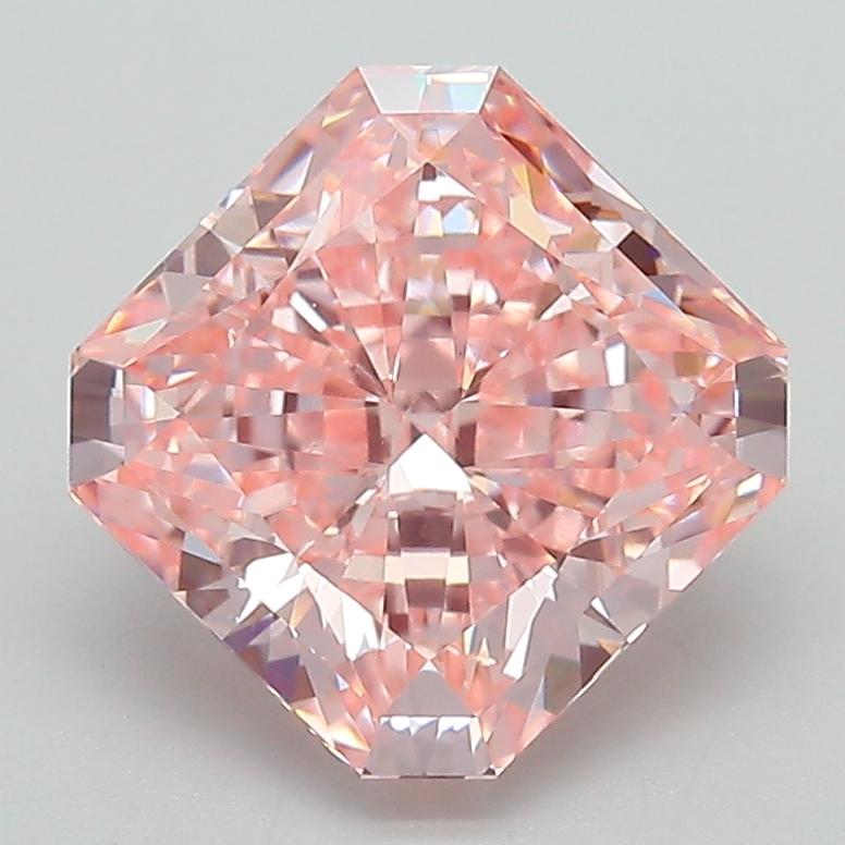 2.72 Ct. Fancy Vivid Pink Radiant Lab Grown Diamond