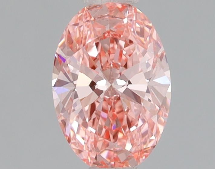 0.58 Ct. Fancy Vivid Pink Oval Lab Grown Diamond