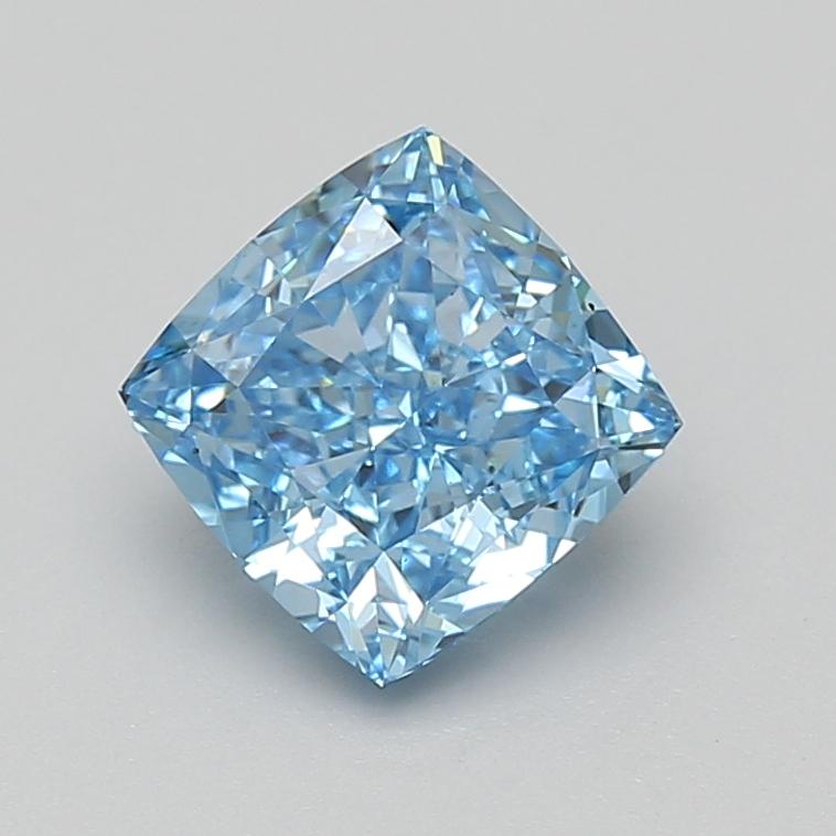 2.07 Ct. Fancy Vivid Blue Cushion Lab Grown Diamond