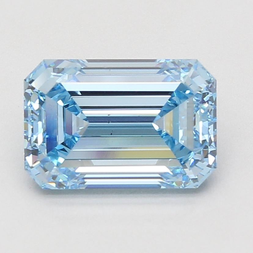 4.04 Ct. Fancy Vivid Blue Emerald Lab Grown Diamond