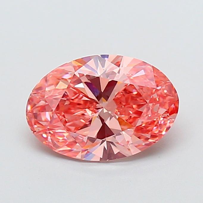 2.05 Ct. Fancy Vivid Pink Oval Lab Grown Diamond
