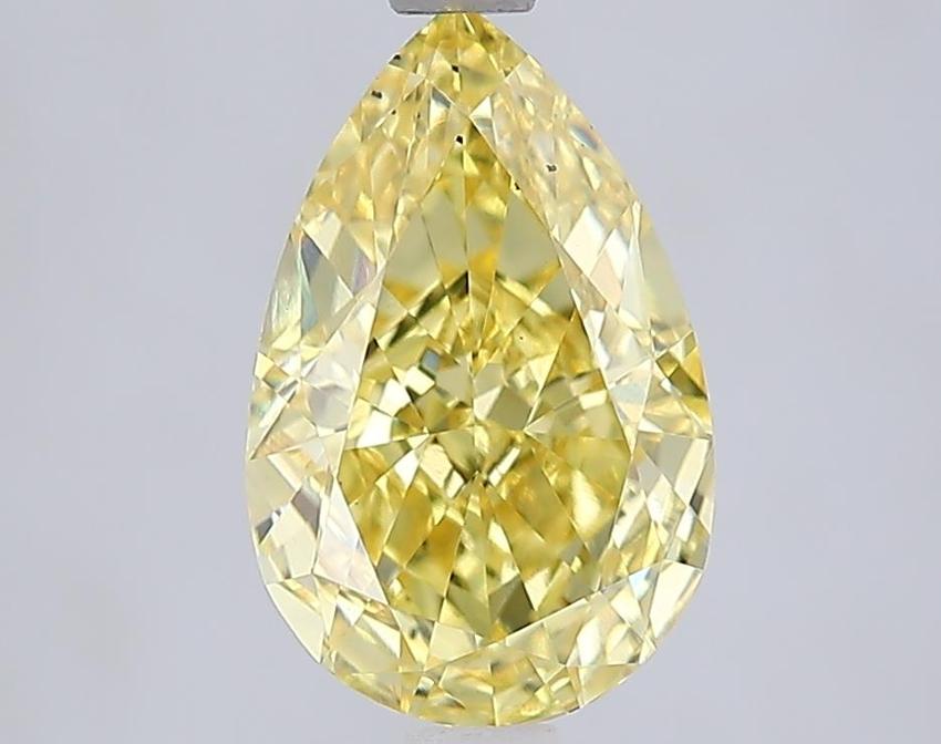 2.03 Ct. Fancy Intense  Yellow Pear Lab Grown Diamond
