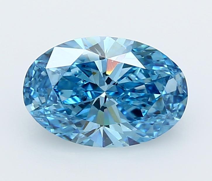 2.06 Ct. Fancy Vivid  Blue Oval Lab Grown Diamond
