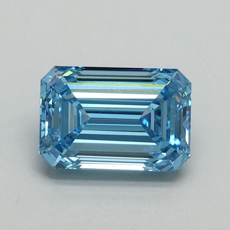1.06 Ct. Fancy Vivid Blue Emerald Lab Grown Diamond