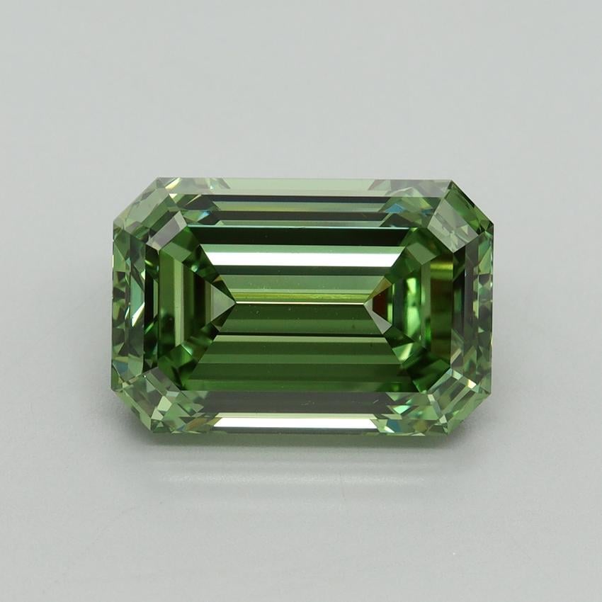 5.07 Ct. Fancy Vivid Green Emerald Lab Grown Diamond