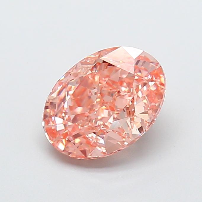 2.17 Ct. Fancy Intense Pink Oval Lab Grown Diamond