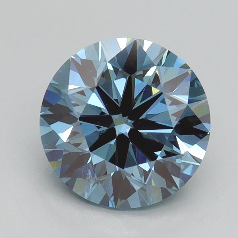 2.01 Ct. Fancy Intense Blue Round Lab Grown Diamond