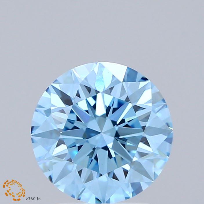 2.00 Ct. Fancy Vivid Blue Round Lab Grown Diamond