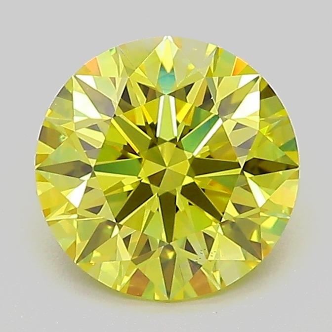 1.67 Ct. Fancy Intense  Yellow Round Lab Grown Diamond