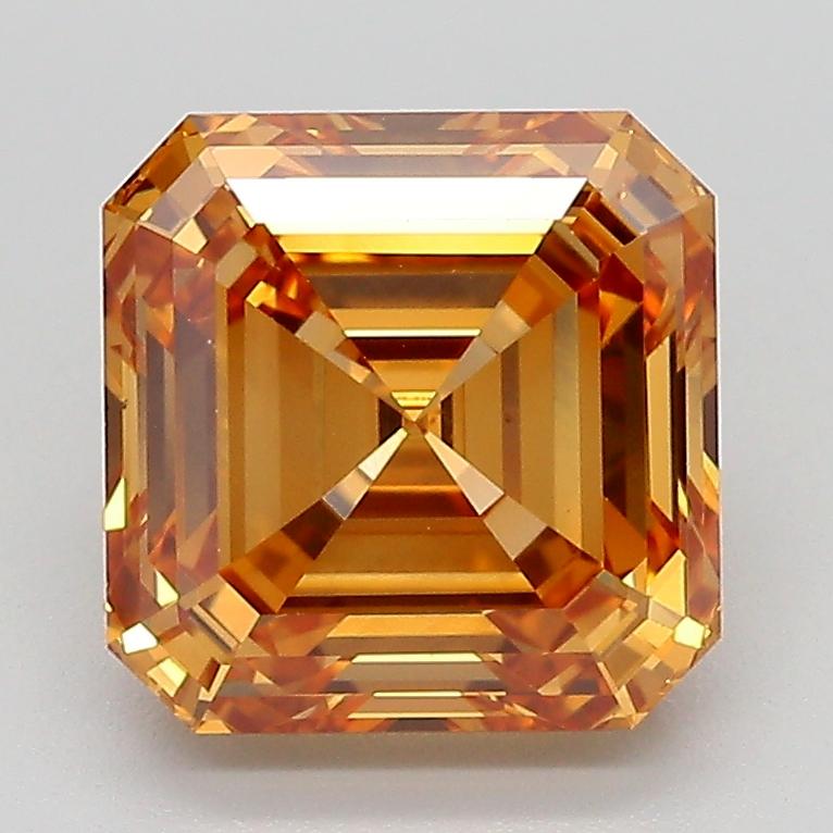 3.08 Ct. Fancy Light  Brown Asscher Lab Grown Diamond