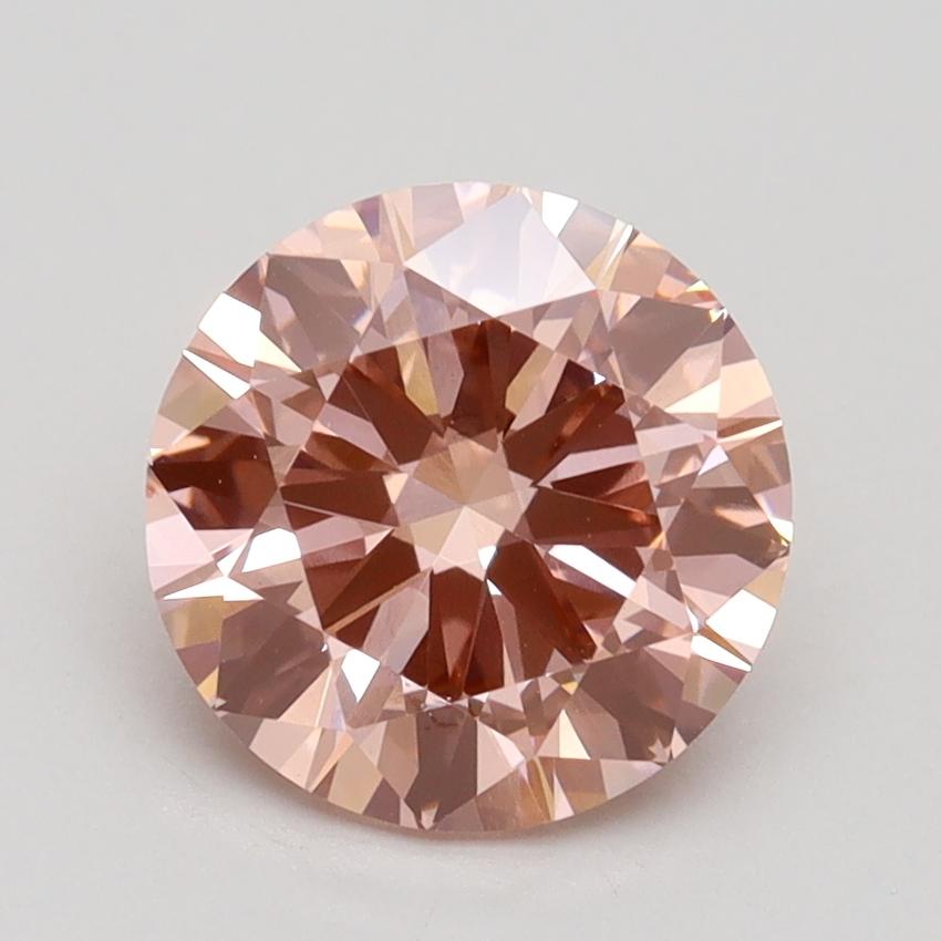 2.03 Ct. Fancy Intense Pink Round Lab Created Diamond