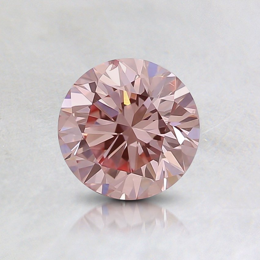 0.63 Ct. Lab Grown Fancy Pink Round   Diamond