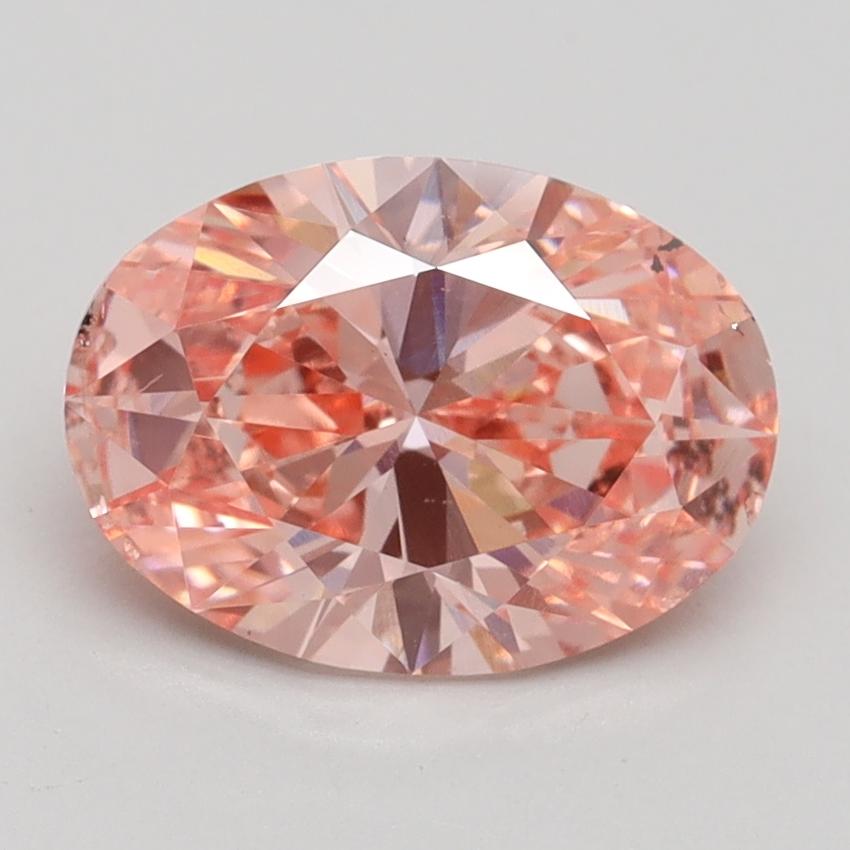 2.09 Ct. Fancy Vivid Pink Oval Lab Grown Diamond