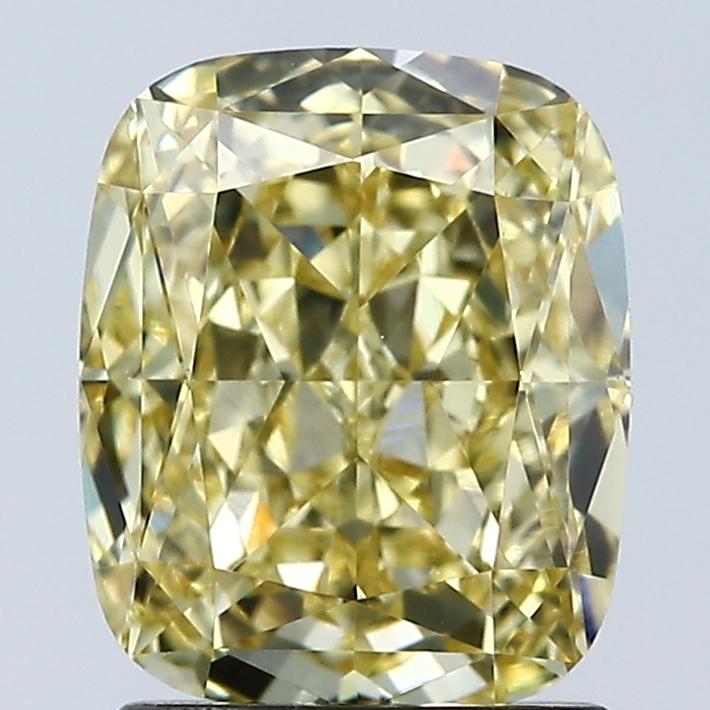 2.05 Ct. Fancy Intense Yellow Cushion Lab Grown Diamond