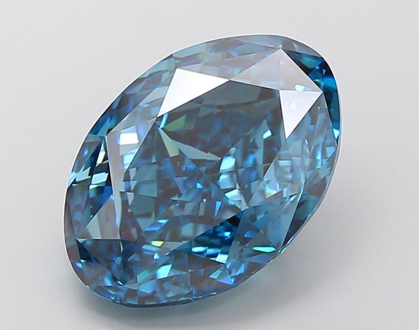 10.03 Ct. Fancy Vivid Blue Oval Lab Grown Diamond