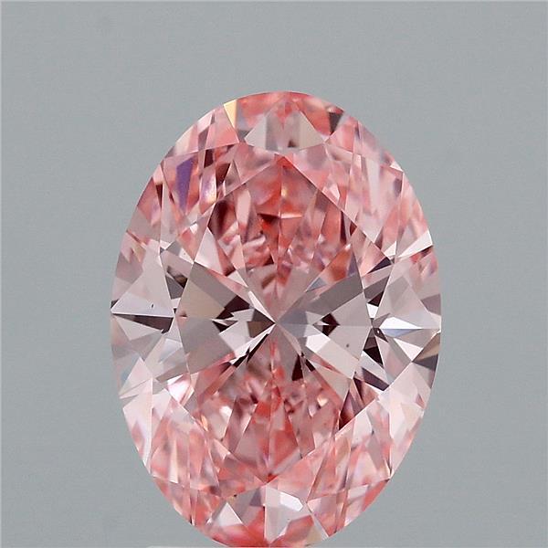 2.89 Ct. Fancy Vivid Pink Oval Lab Grown Diamond