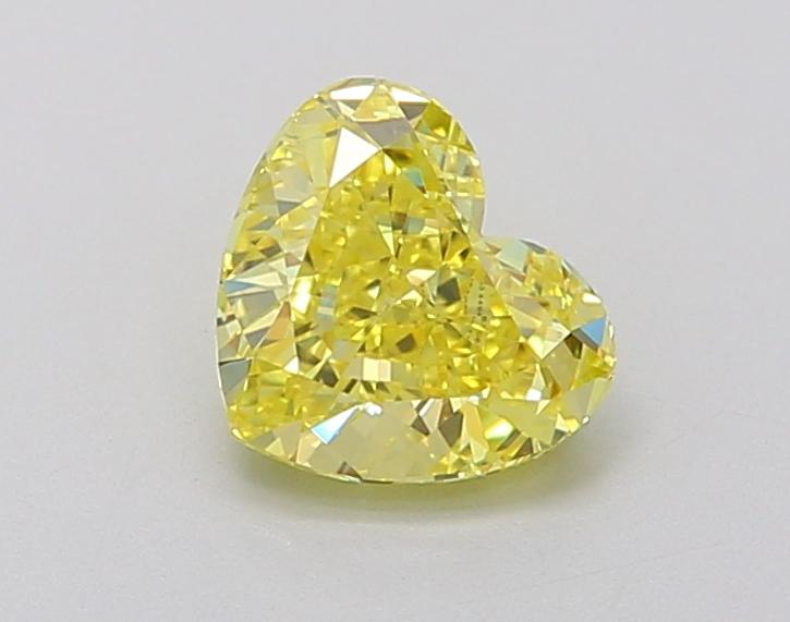 1.11 Ct. Fancy Vivid Yellow Heart Lab Grown Diamond