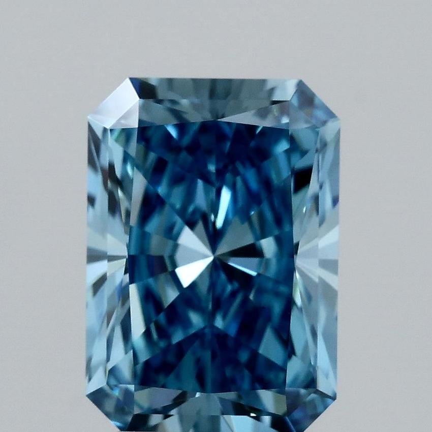 3.06 Ct. Fancy Vivid Blue Radiant Lab Grown Diamond