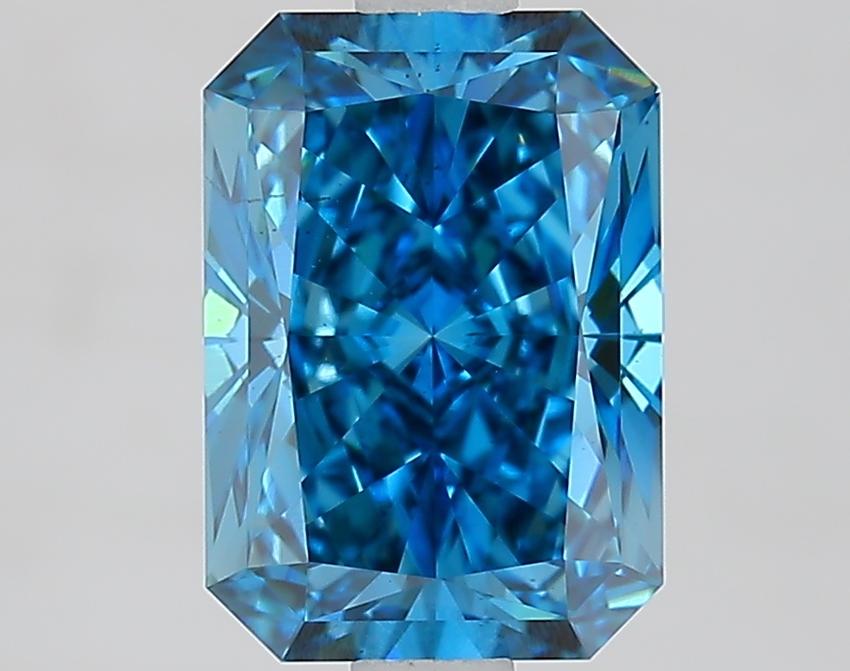 2.03 Ct. Fancy Vivid Blue Radiant Lab Grown Diamond