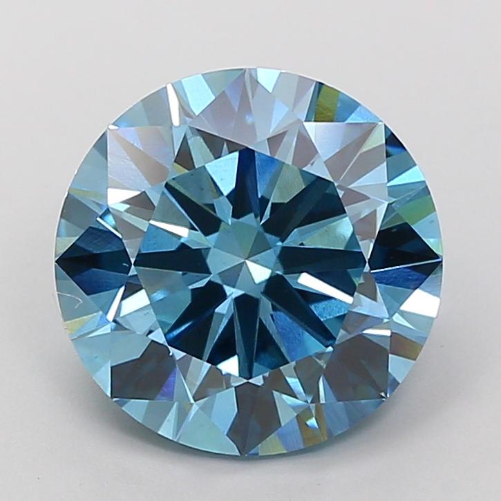 4.50 Ct. Fancy Vivid Blue Round Lab Grown Diamond