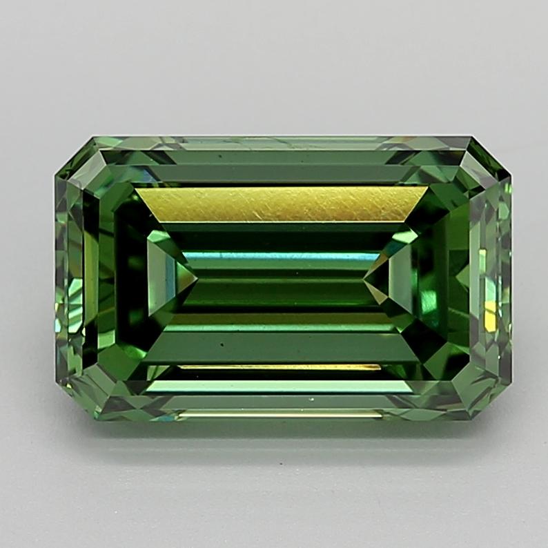 5.01 Ct. Fancy Vivid  Green Emerald Lab Grown Diamond