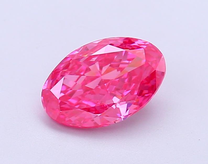 1.29 Ct. Fancy Vivid  Pink Oval Lab Grown Diamond