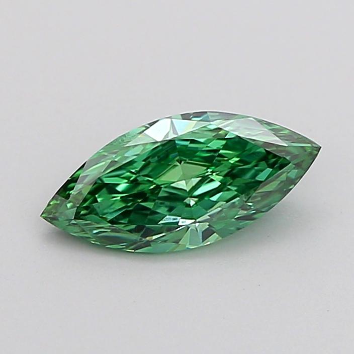 0.56 Ct. Fancy Vivid Green Marquise Lab Grown Diamond