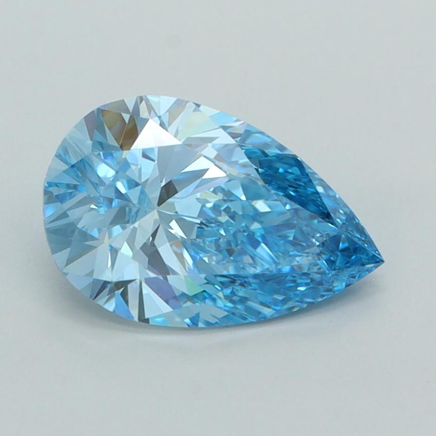 1.51 Ct. Fancy Vivid  Blue Pear Lab Grown Diamond