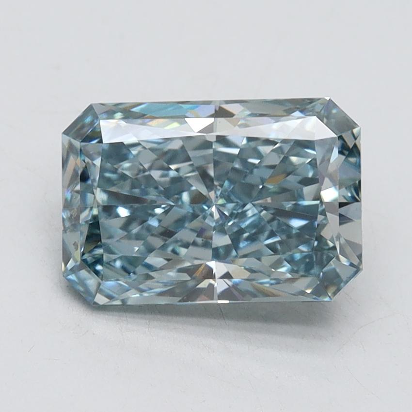 1.96 Ct. Fancy Vivid Blue Radiant Lab Grown Diamond