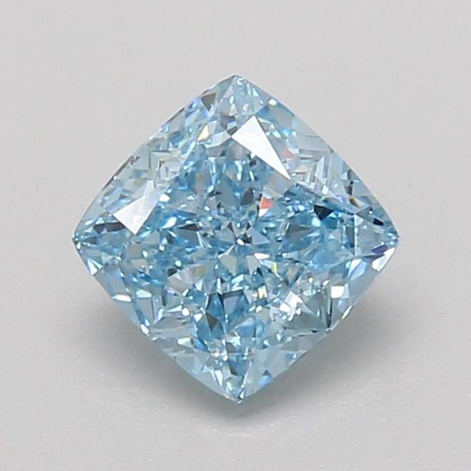 1.55 Ct. Fancy Vivid Blue Cushion Lab Grown Diamond