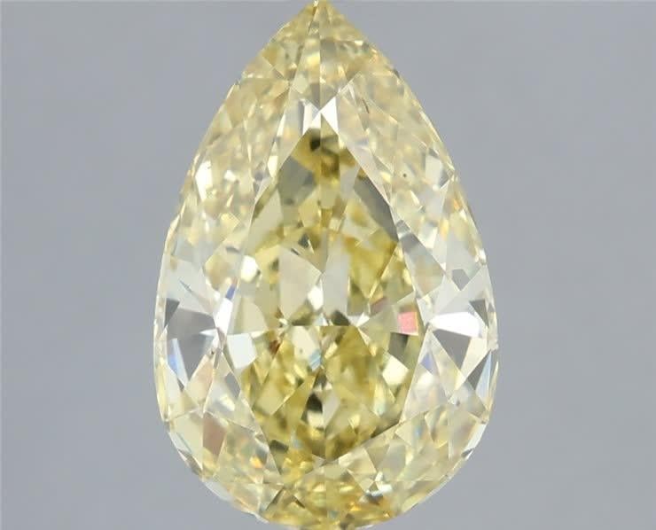 3.59 Ct. Fancy Intense Yellow Pear Lab Grown Diamond