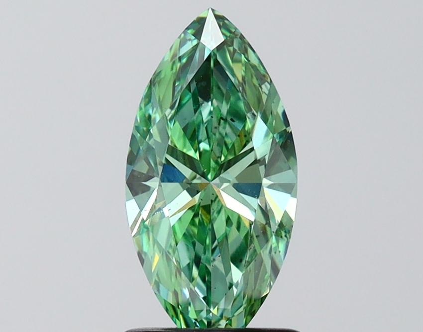 1.22 Ct. Fancy Vivid Green Marquise Lab Grown Diamond