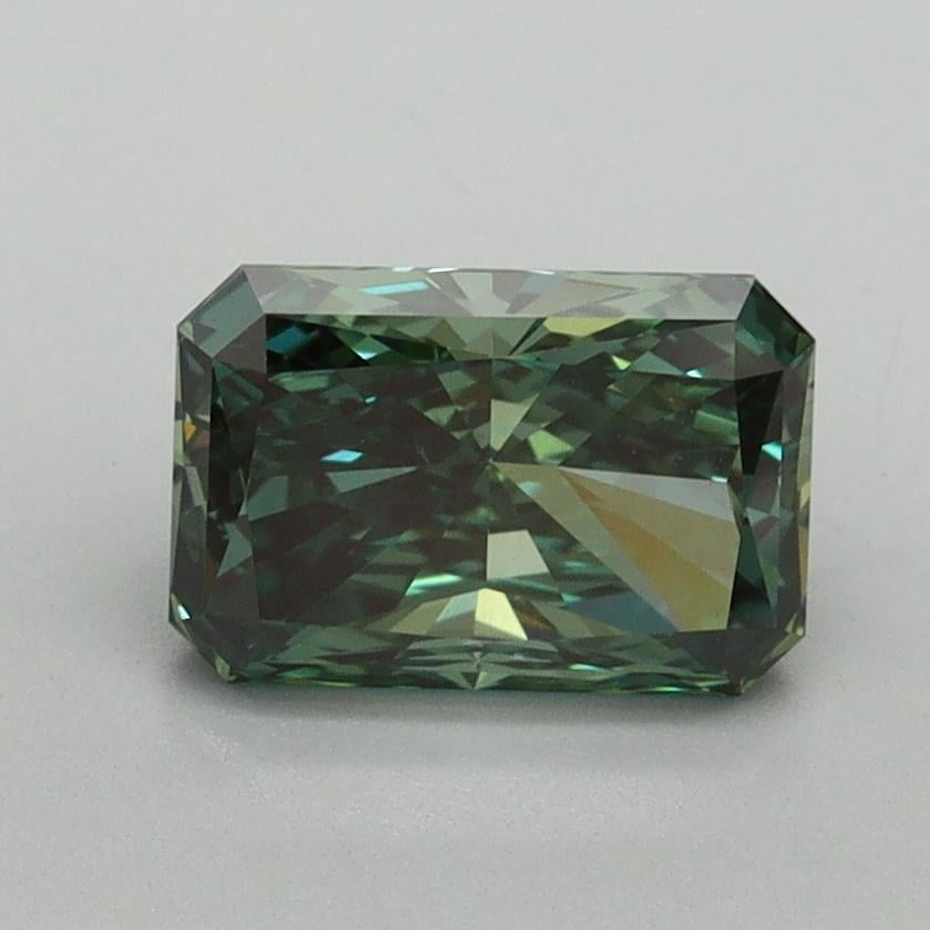 1.20 Ct. Fancy Vivid Pacific Green Radiant Lab Grown Diamond