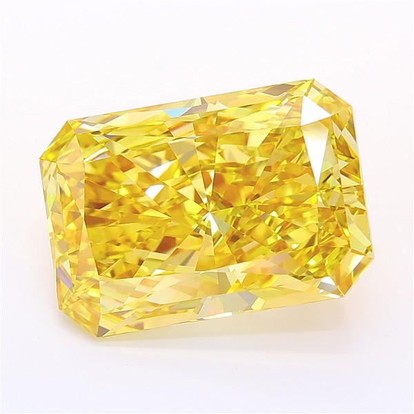 7.03 Ct. Fancy Intense Yellow Radiant Lab Grown Diamond