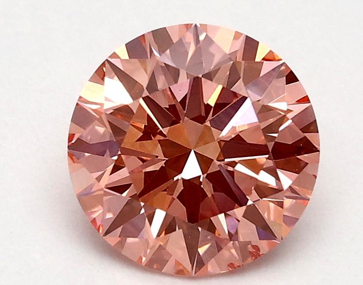 0.92 Ct. Fancy Vivid Pink Round Lab Grown Diamond