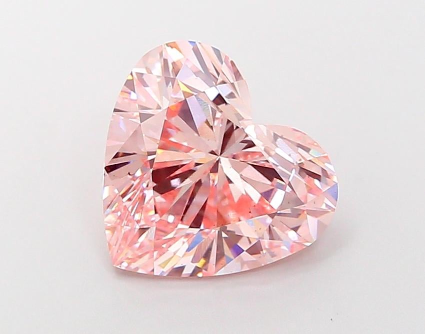 5.02 Ct. Fancy Intense Pink Heart Lab Grown Diamond