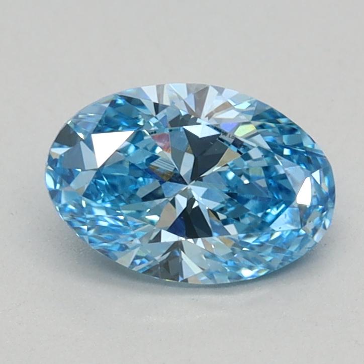 0.61 Ct. Fancy Vivid Blue Oval Lab Grown Diamond