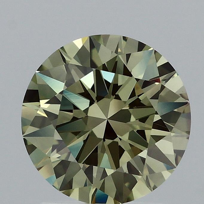 1.72 Ct. Fancy Vivid Green Round Lab Grown Diamond