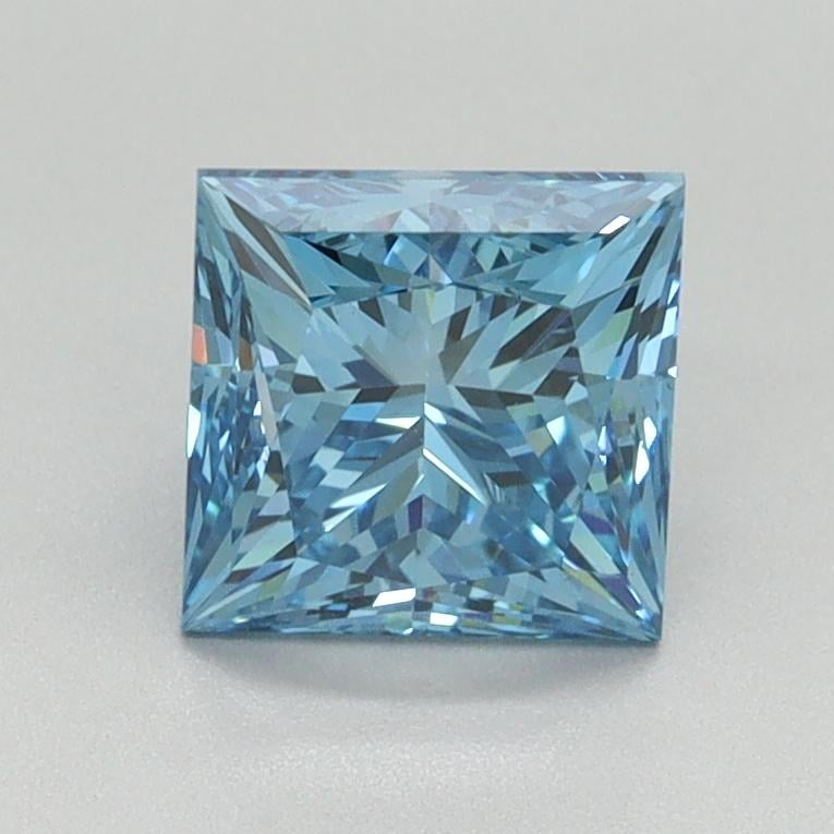 1.50 Ct. Fancy Vivid Blue Princess Lab Grown Diamond