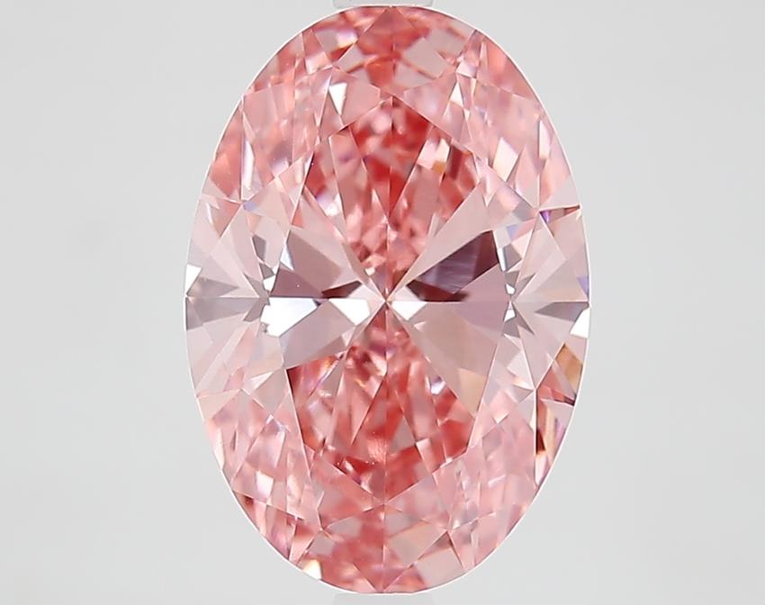 3.38 Ct. Fancy Vivid Pink Oval Lab Grown Diamond