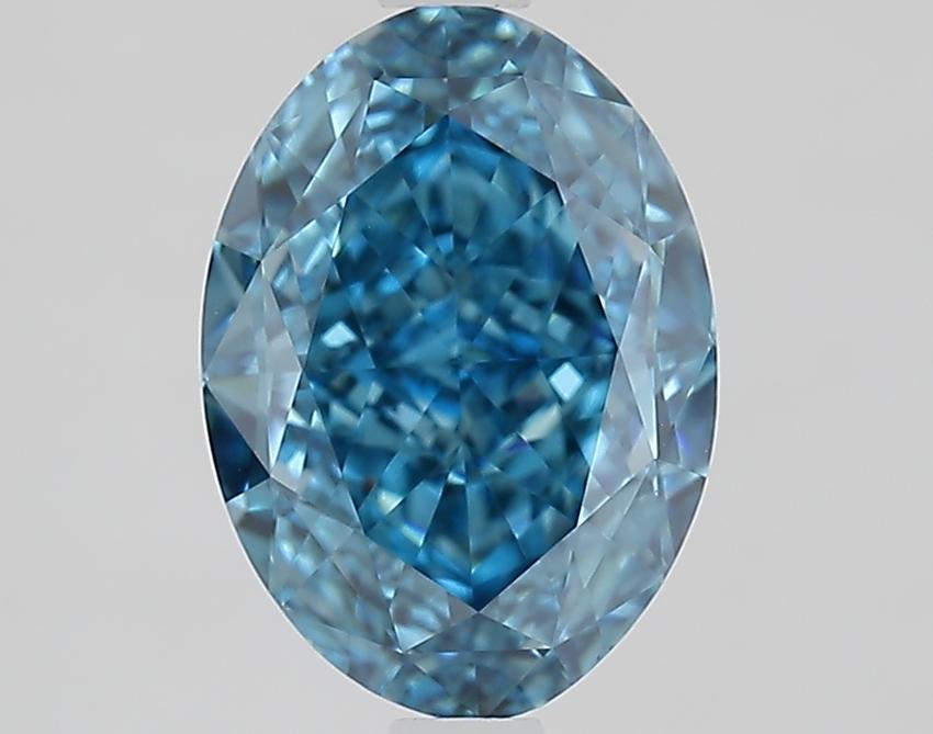 2.51 Ct. Fancy Vivid Blue Oval Lab Grown Diamond