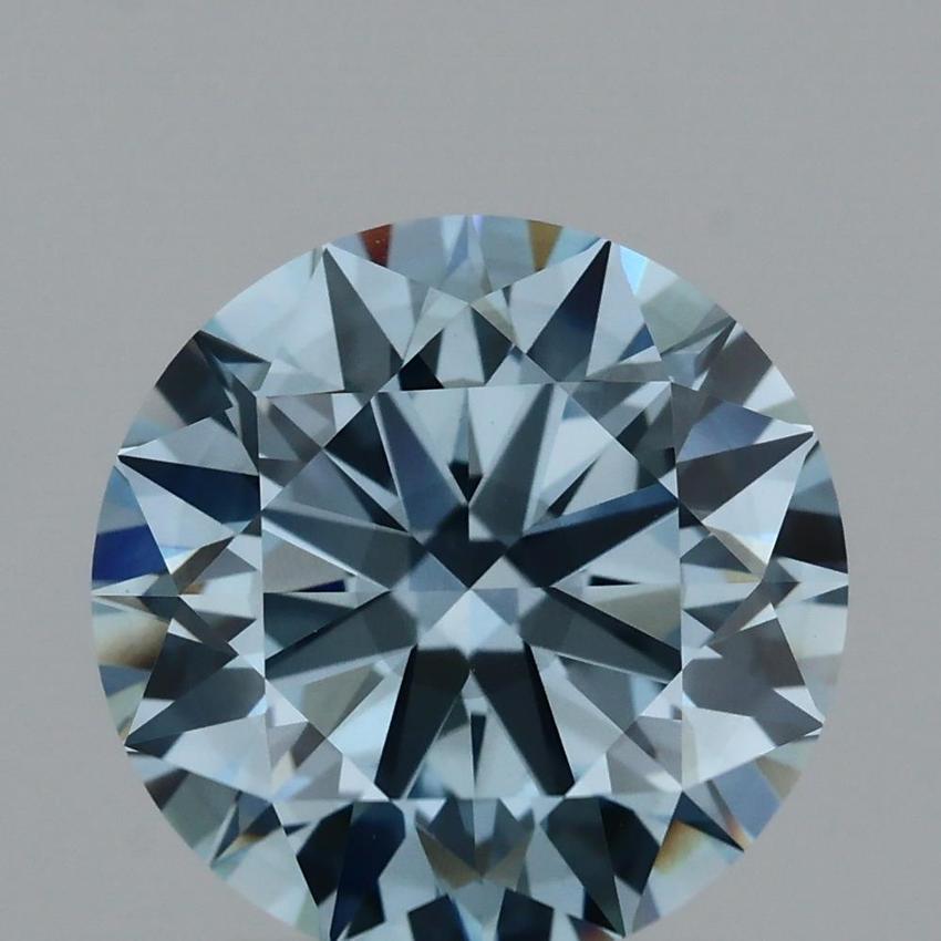 2.86 Ct. Fancy Vivid Blue Round Lab Grown Diamond