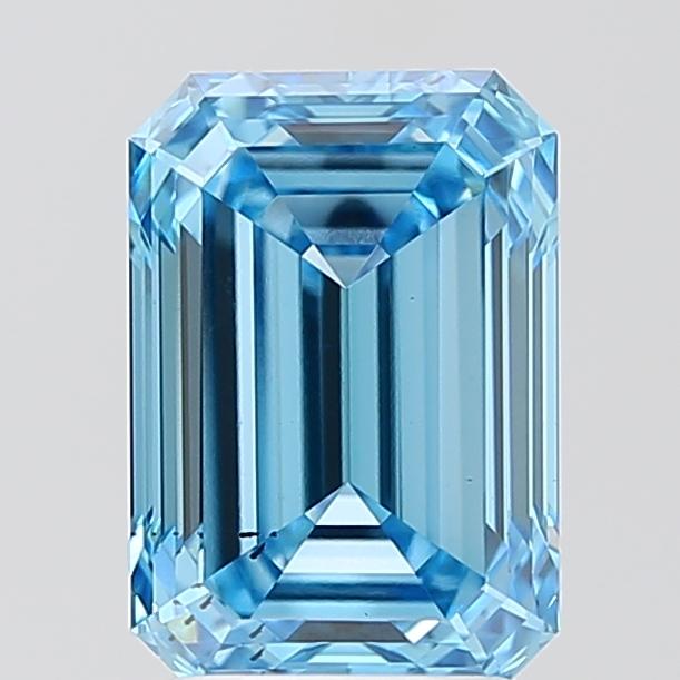 3.08 Ct. Fancy Vivid Blue Emerald Lab Grown Diamond