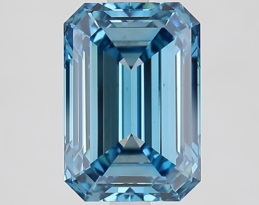 3.03 Ct. Fancy Vivid Blue Emerald Lab Grown Diamond
