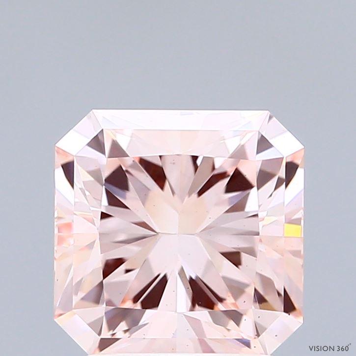 2.41 Ct. Fancy Intense Pink Radiant Lab Grown Diamond