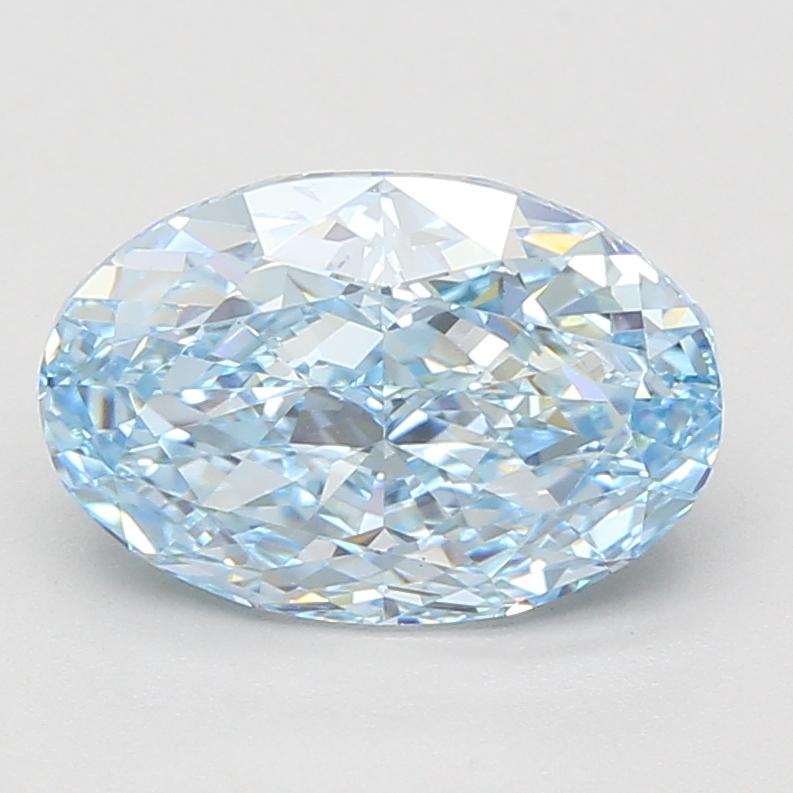 3.70 Ct. Fancy Vivid Blue Oval Lab Grown Diamond