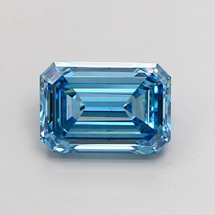 2.03 Ct. Fancy Vivid  Blue Emerald Lab Grown Diamond