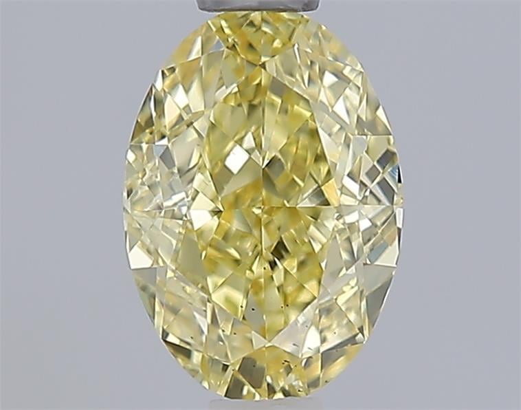1.03 Ct. Fancy Intense  Yellow Oval Lab Grown Diamond