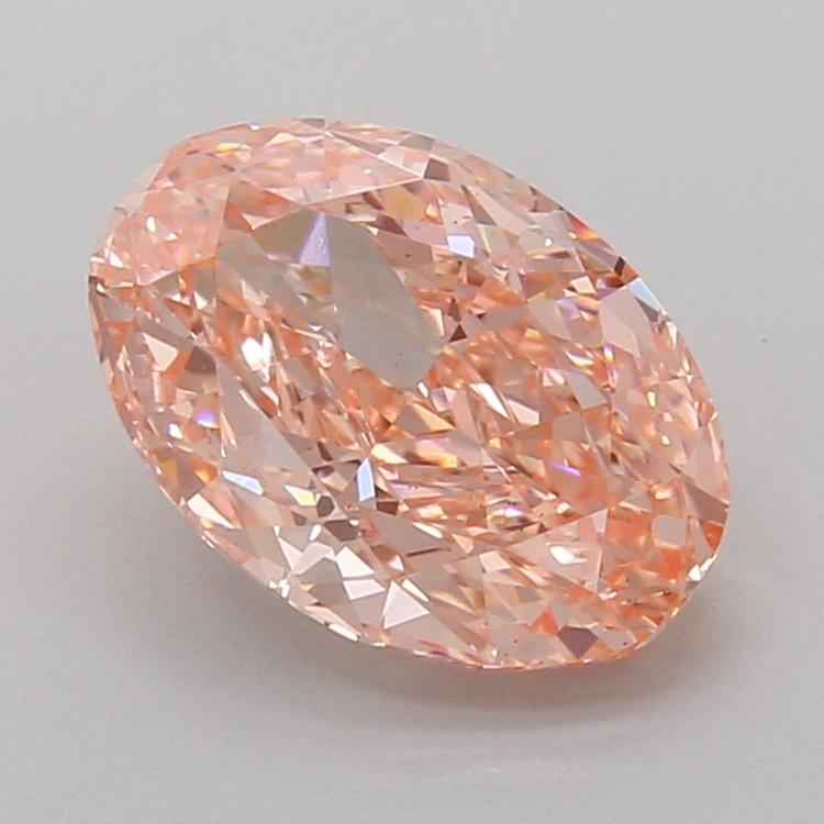 3.08 Ct. Fancy Vivid Pink Oval Lab Grown Diamond