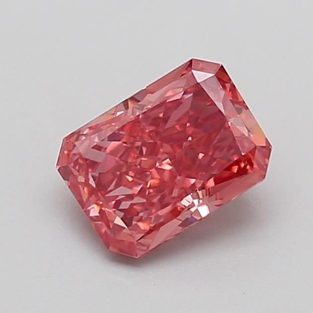 1.36 Ct. Fancy Vivid Brownish Pink Radiant Lab Grown Diamond